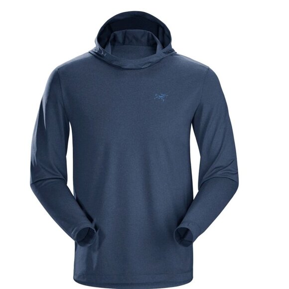 Arc'teryx mens Remige Blue Hoody size Medium Hiking Base layer Gorpcore Outdoor - Picture 1 of 9